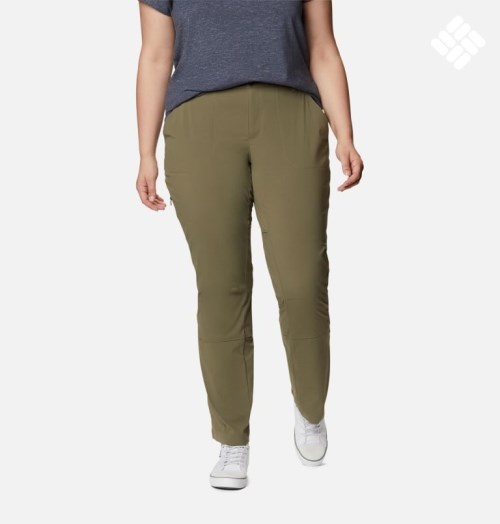 Women's Columbia Saturday Trail Stretch Pants Olive | Plus Size CA-N5318